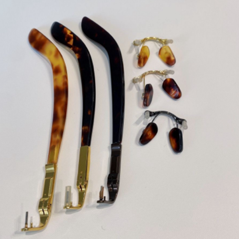 石头镜无框切边板材瑁瑁腿东海水晶眼镜配件