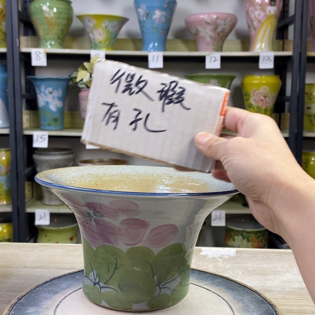 景德镇手工手绘陶瓷花盆