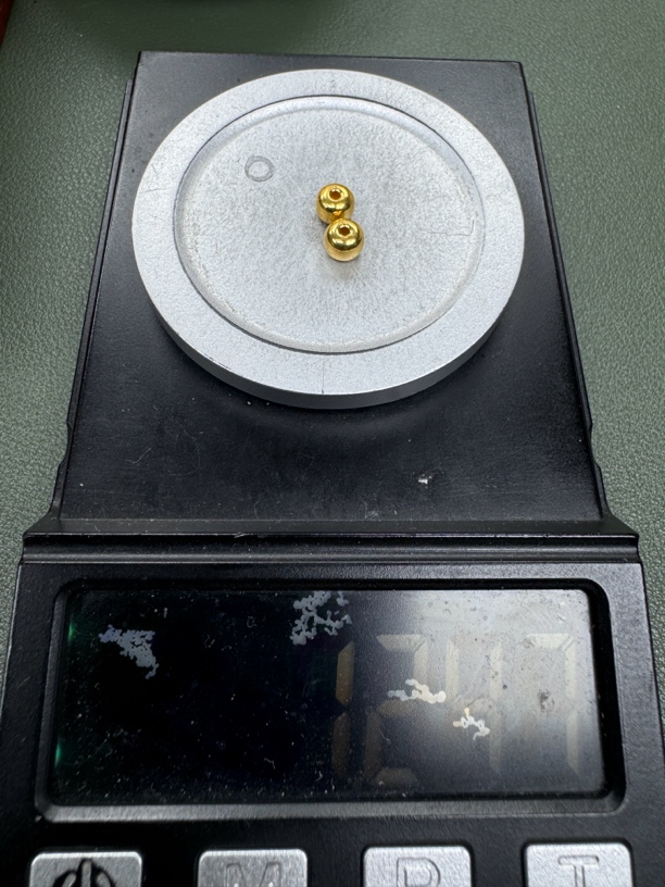 足金配饰  5mm素珠 古法工艺