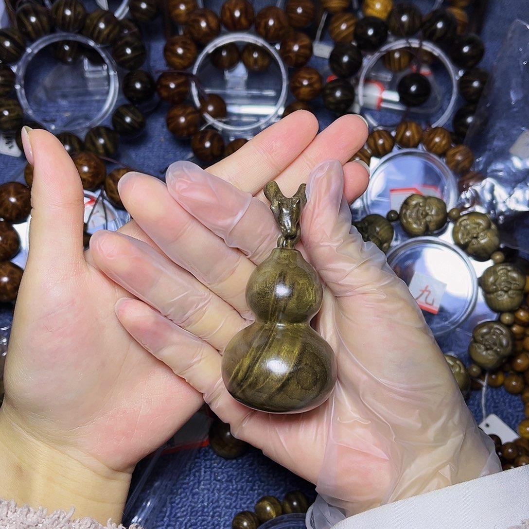 手串/手链楠木（金丝楠）安*手把件葫芦