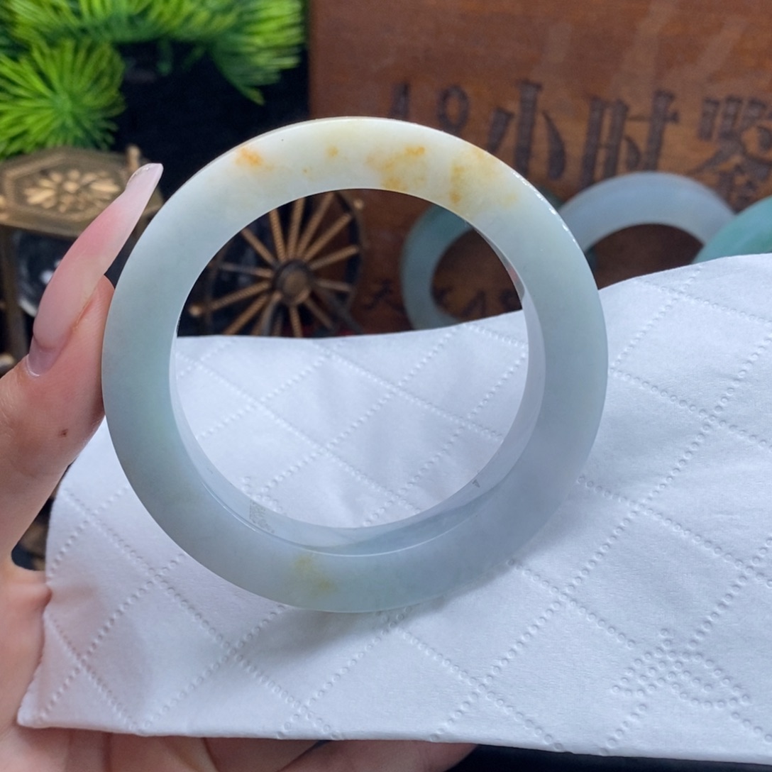 未镶嵌正圈定制翡翠桂花糕55-59