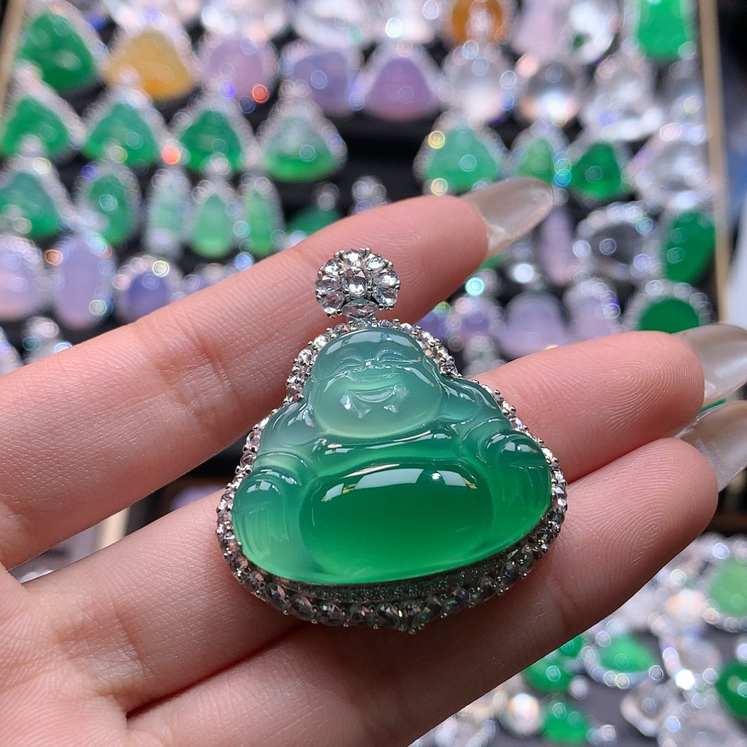 玛瑙/玉髓吊坠(不含链)银S925镶嵌M****?