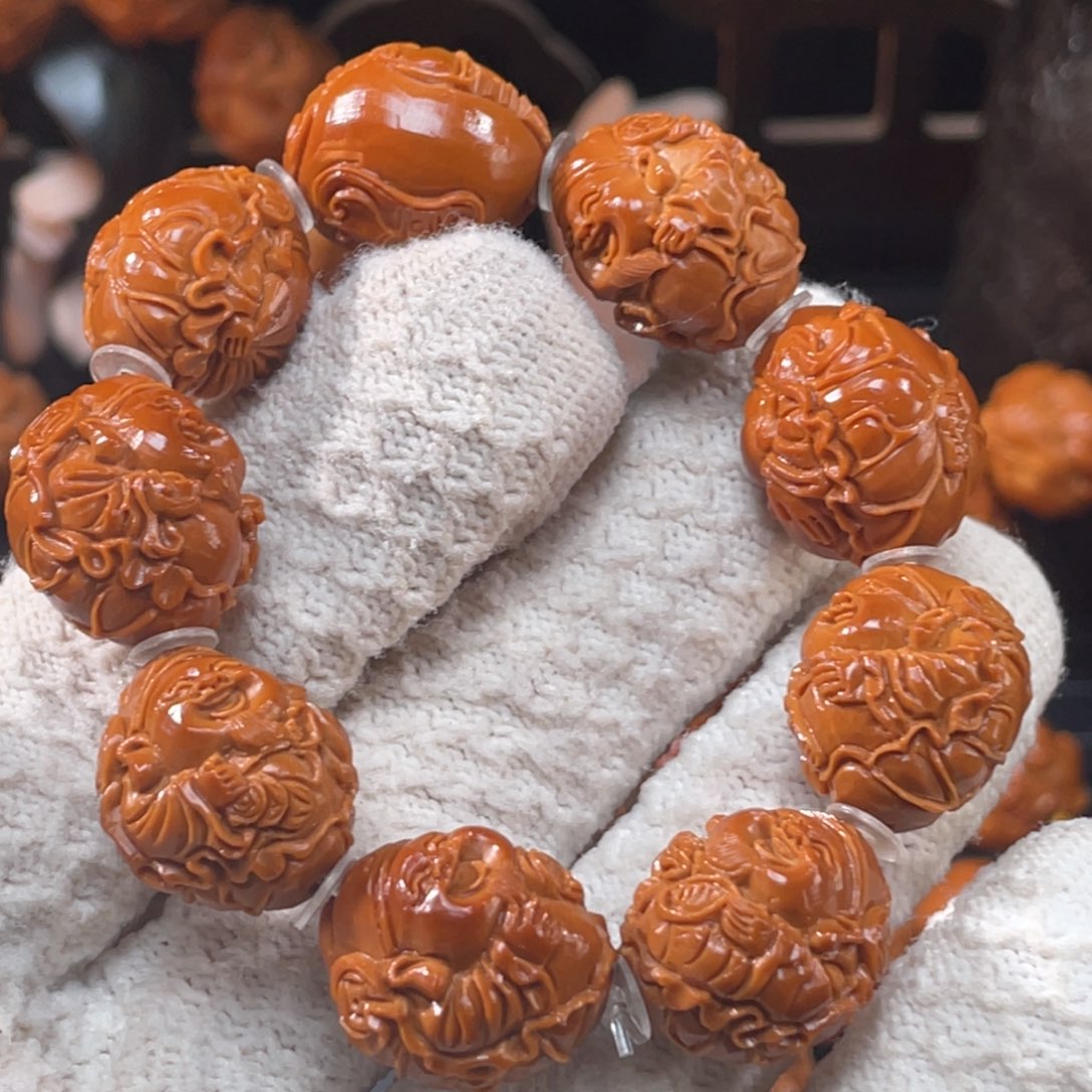 K***K手串/手链橄榄核荷叶财神1.7福利