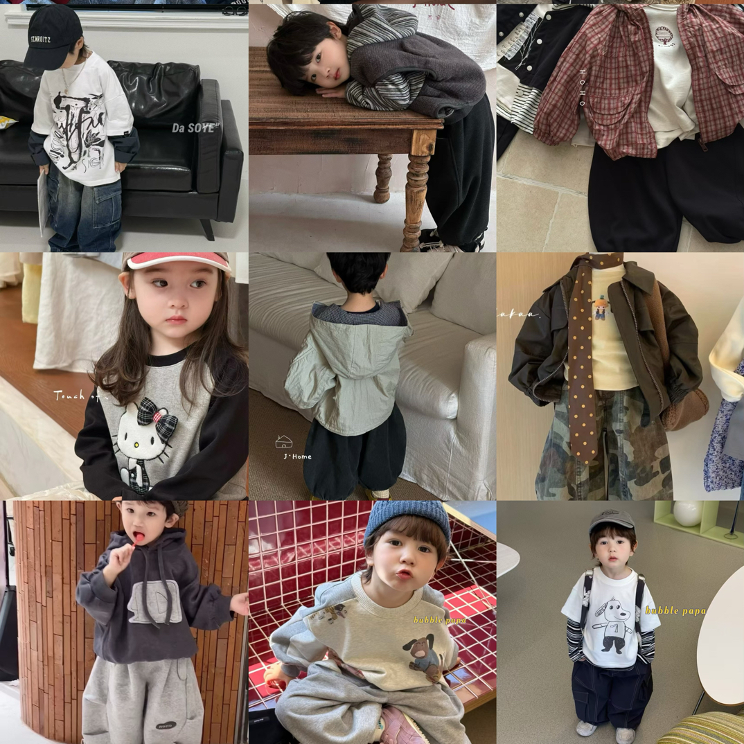 866-878王小喵实体品牌2024冬季上衣裤子合集加绒小童儿童加厚