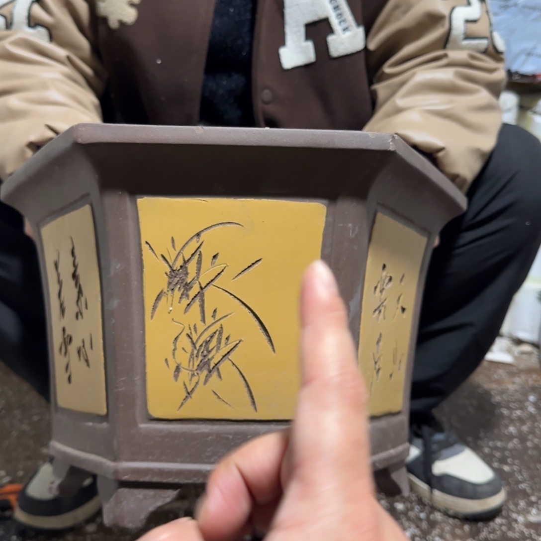 花盆紫砂口径32 28高度21