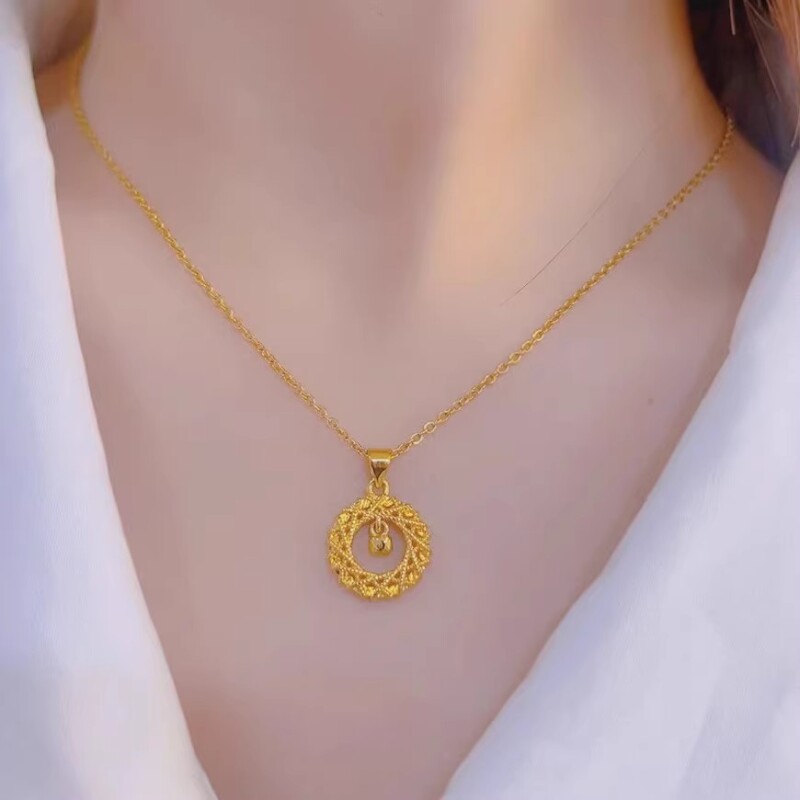 铜合金莫比乌斯环织梦网项链女款时尚百搭轻奢小众设计感精致灵动