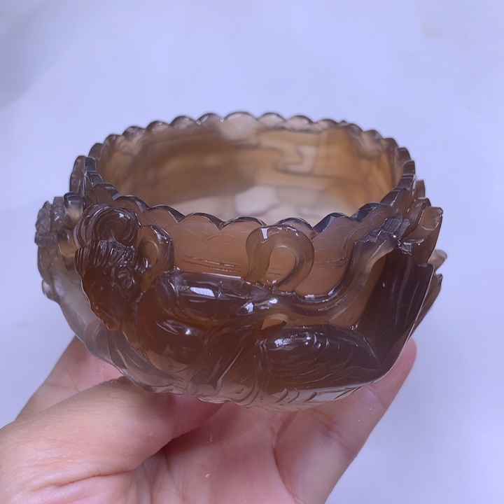 玛瑙/玉髓手镯未镶嵌痣****师