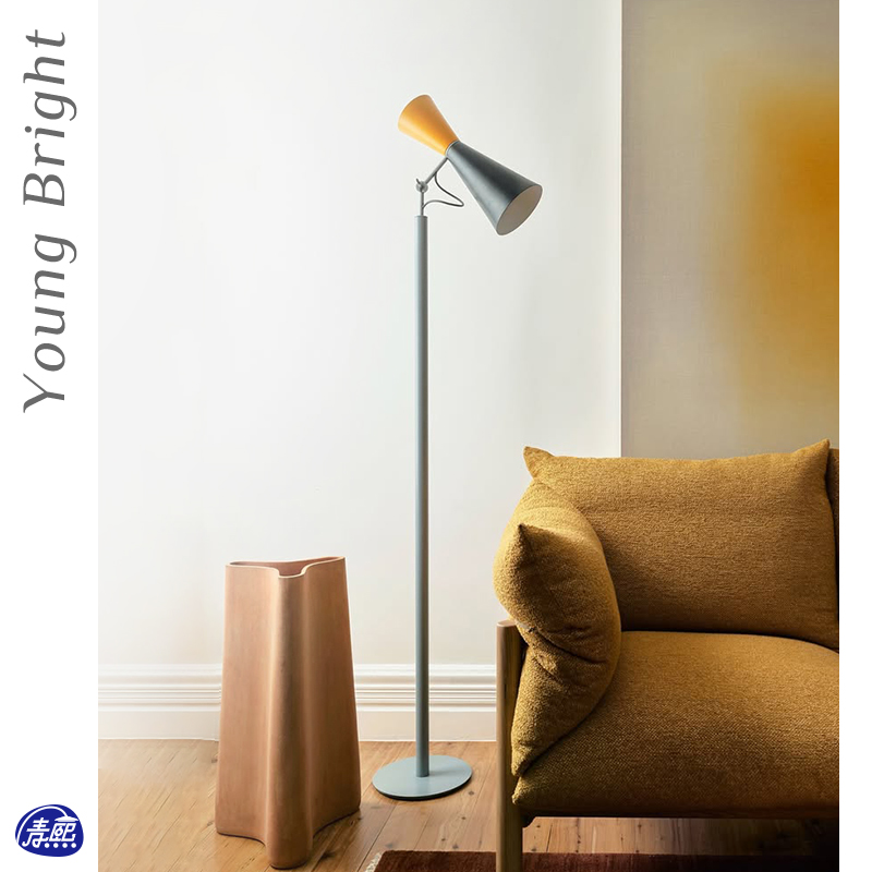 意大利Parliament现代中古孟菲斯复古拼色设计师客厅沙发旁落地灯