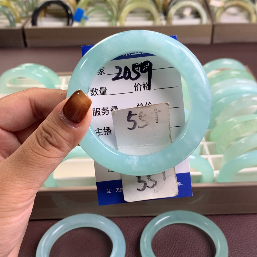 未镶嵌蛇纹石玉手镯2059