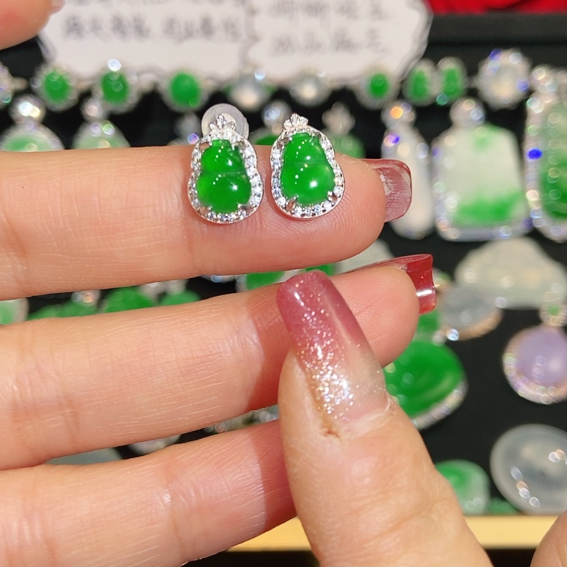【闪购商品】未镶嵌翡翠耳饰天然翡翠