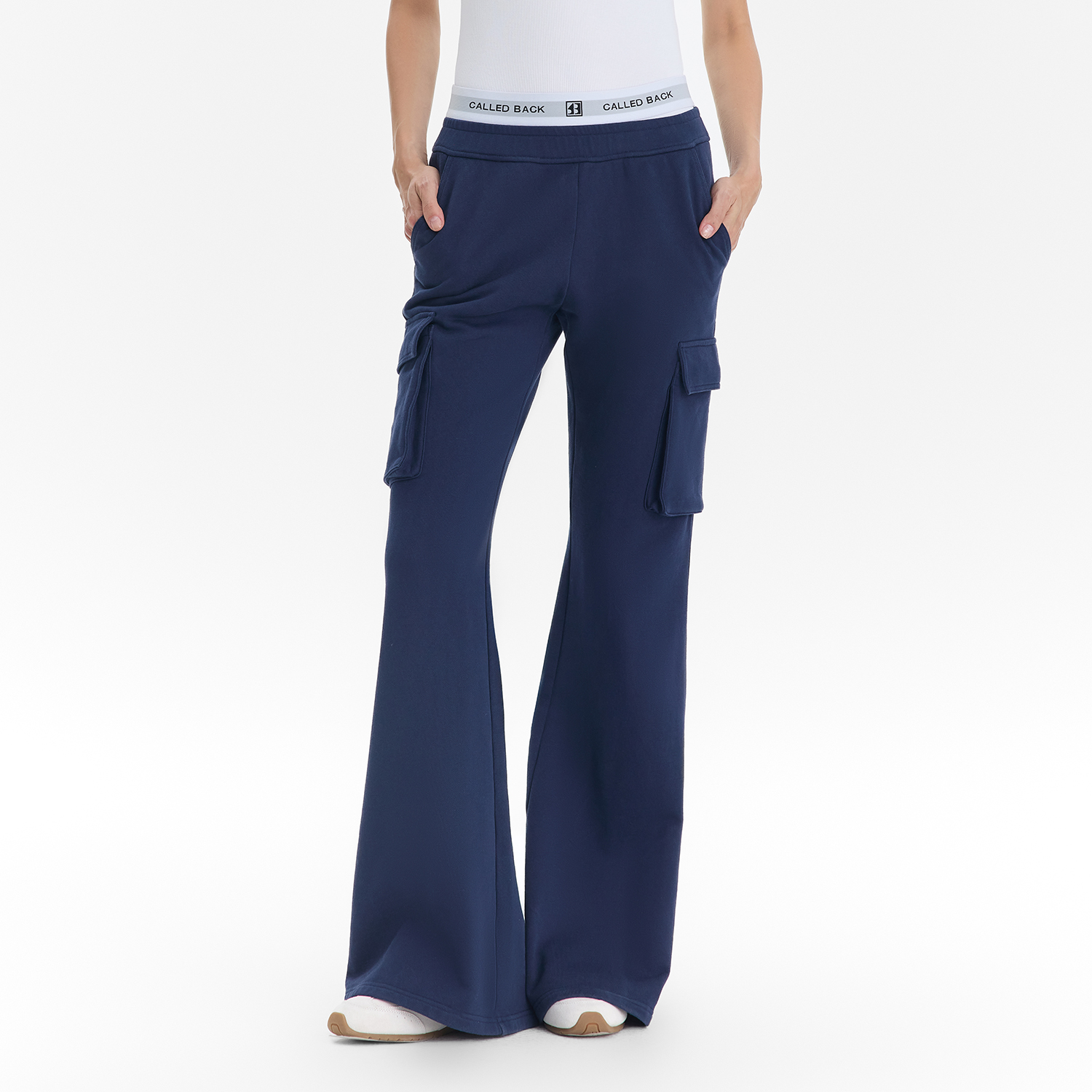 CALLED BACK秋季新款工装口袋设计高腰休闲显瘦喇叭裤