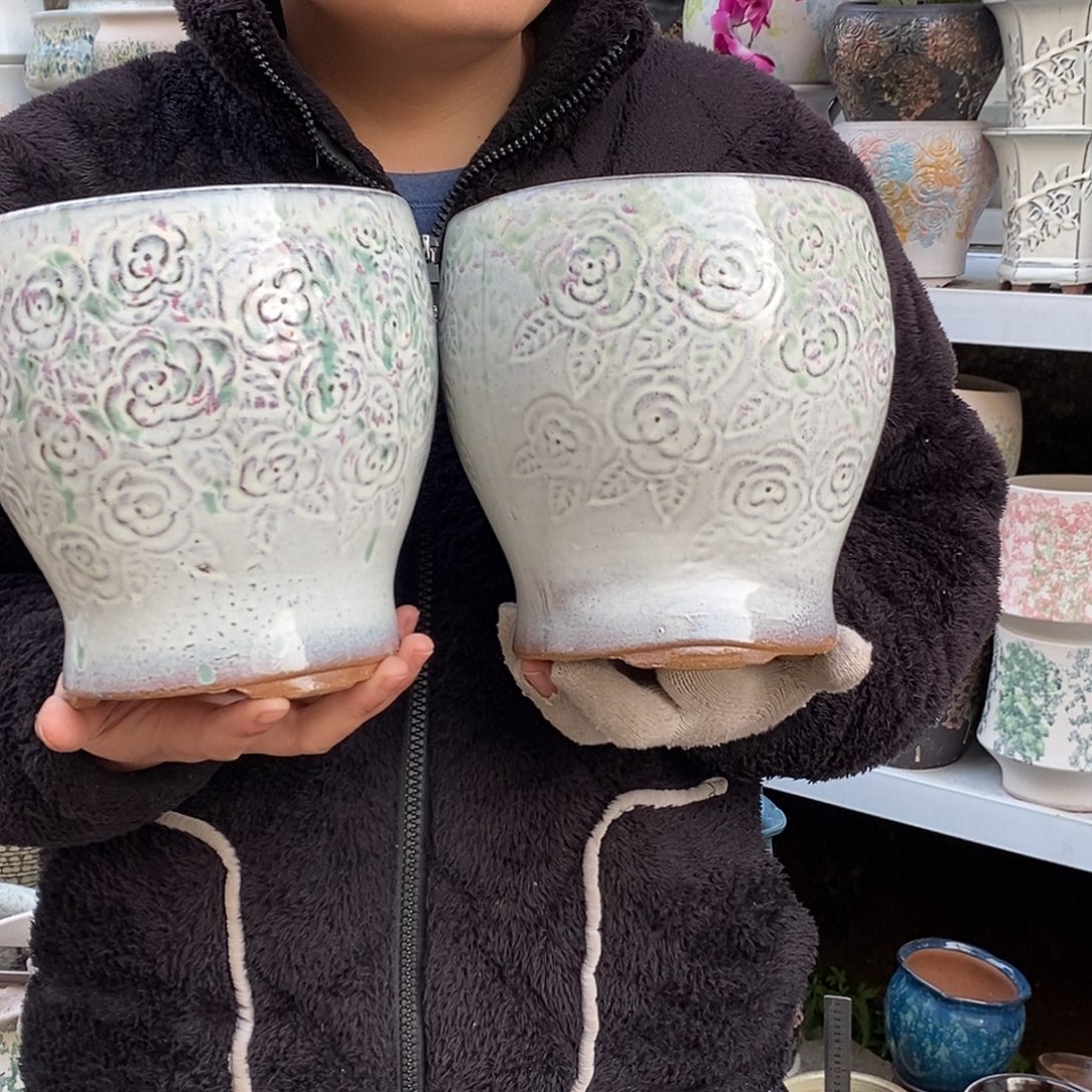 花盆紫砂口18高20福利俩个