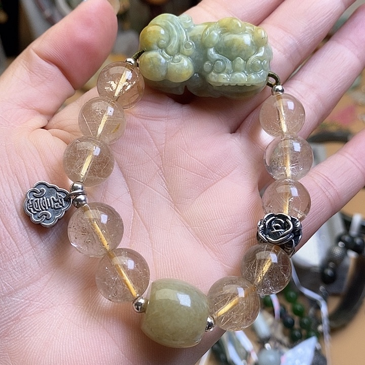 翡翠手链未镶嵌紫**郁手链299