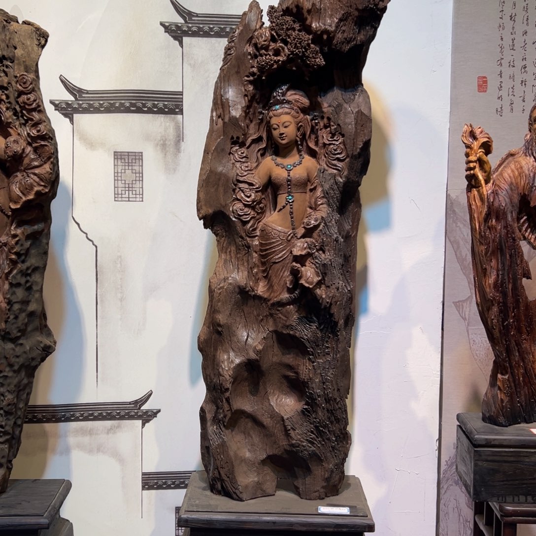 阴沉木茶*飞天摆件