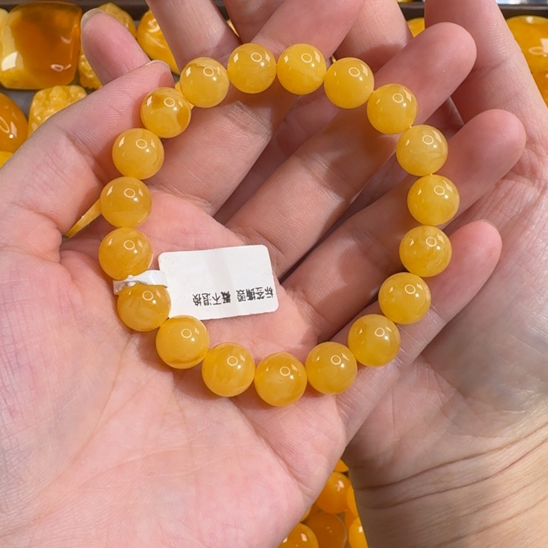 蜜蜡毛衣链未镶嵌爱****儿