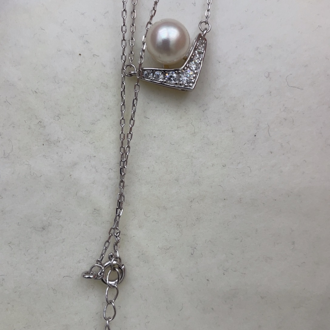 颈饰银S925镶嵌海水珍珠