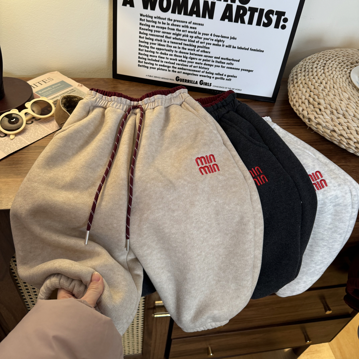 【高端定制】儿童加绒加厚卫裤2025冬季新款男女宝百搭保暖裤子