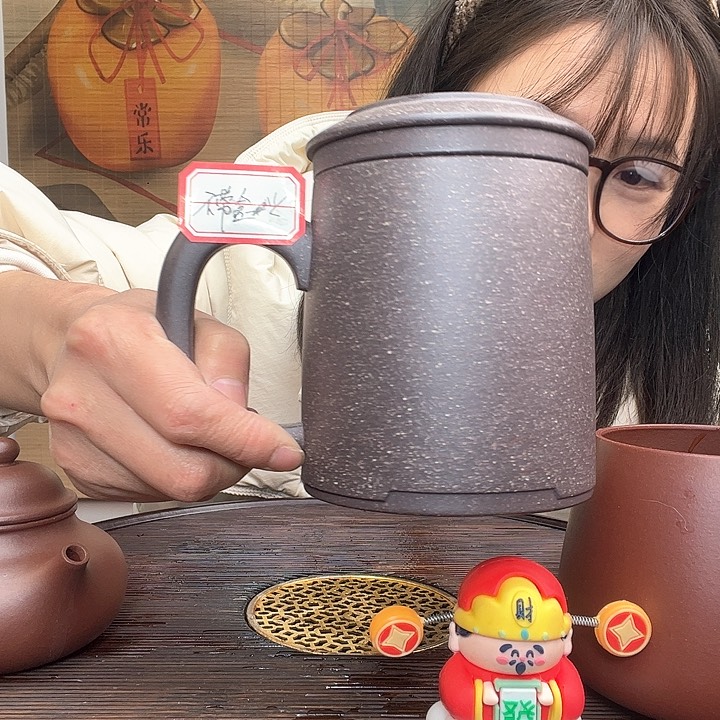 紫砂茶杯原矿紫砂杯星空蓝