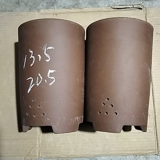 紫砂大笔筒两个微瑕