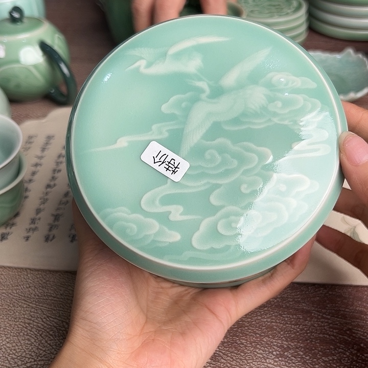 龙泉云间青瓷小米茶器