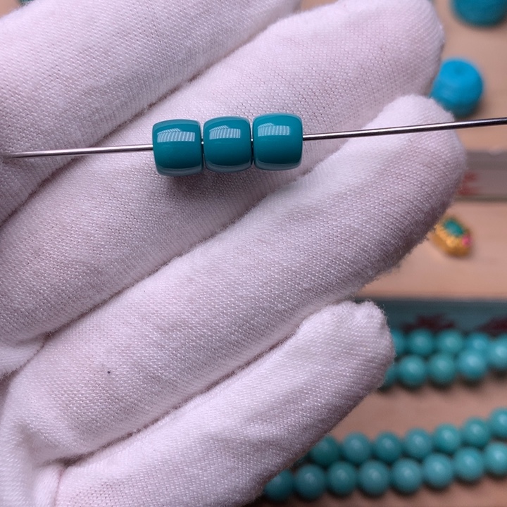 绿松石三连6.6未镶嵌