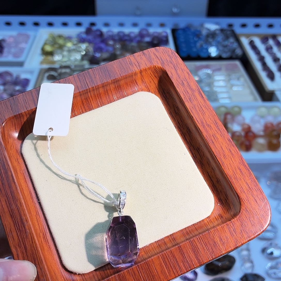 吊坠(不含链)未镶嵌水晶成品 紫超七 吊坠