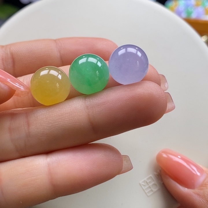 翡翠吊坠(不含链)未镶嵌翡翠福禄寿圆珠