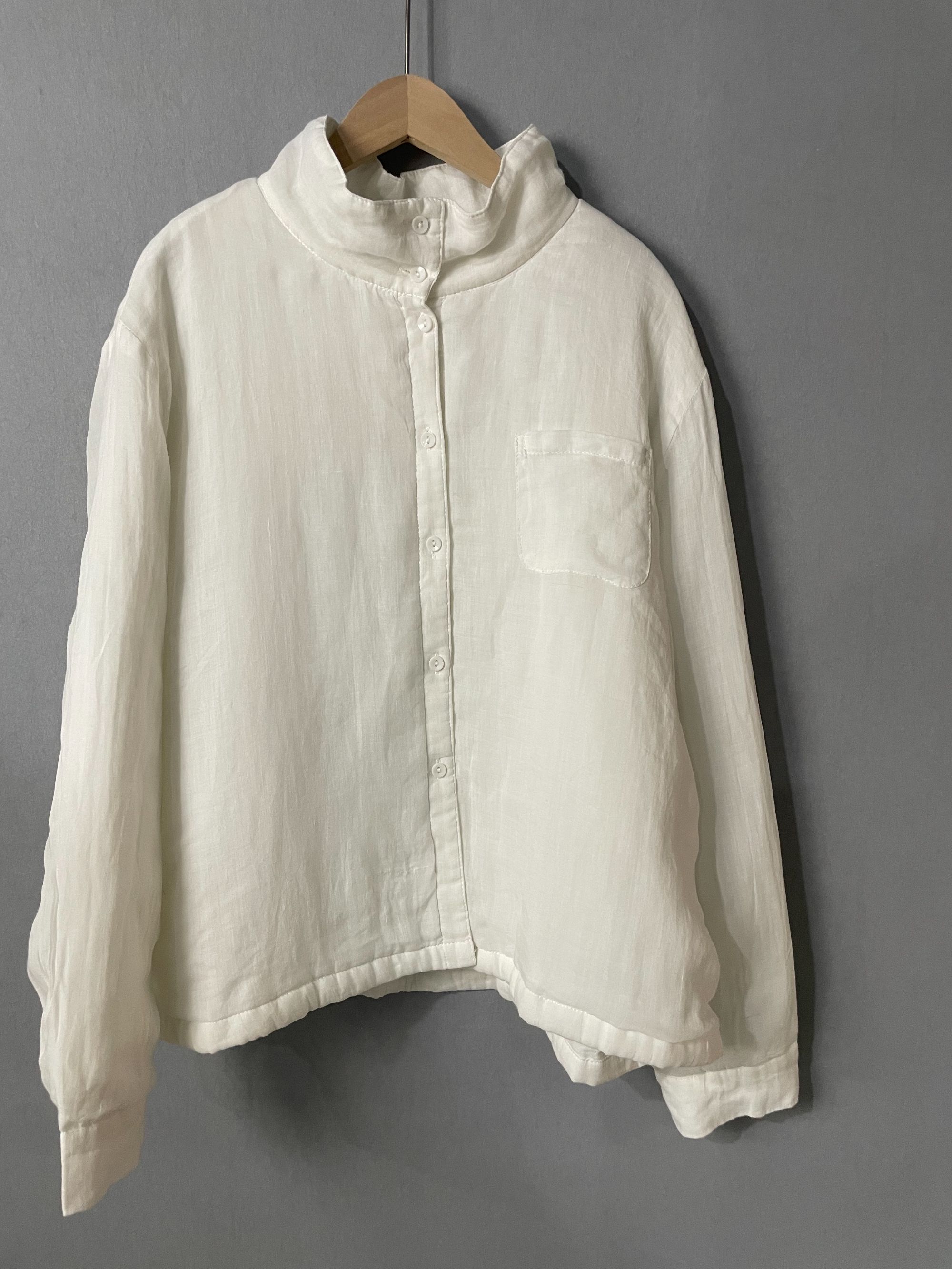 259  苎麻开衫堆堆领棉服