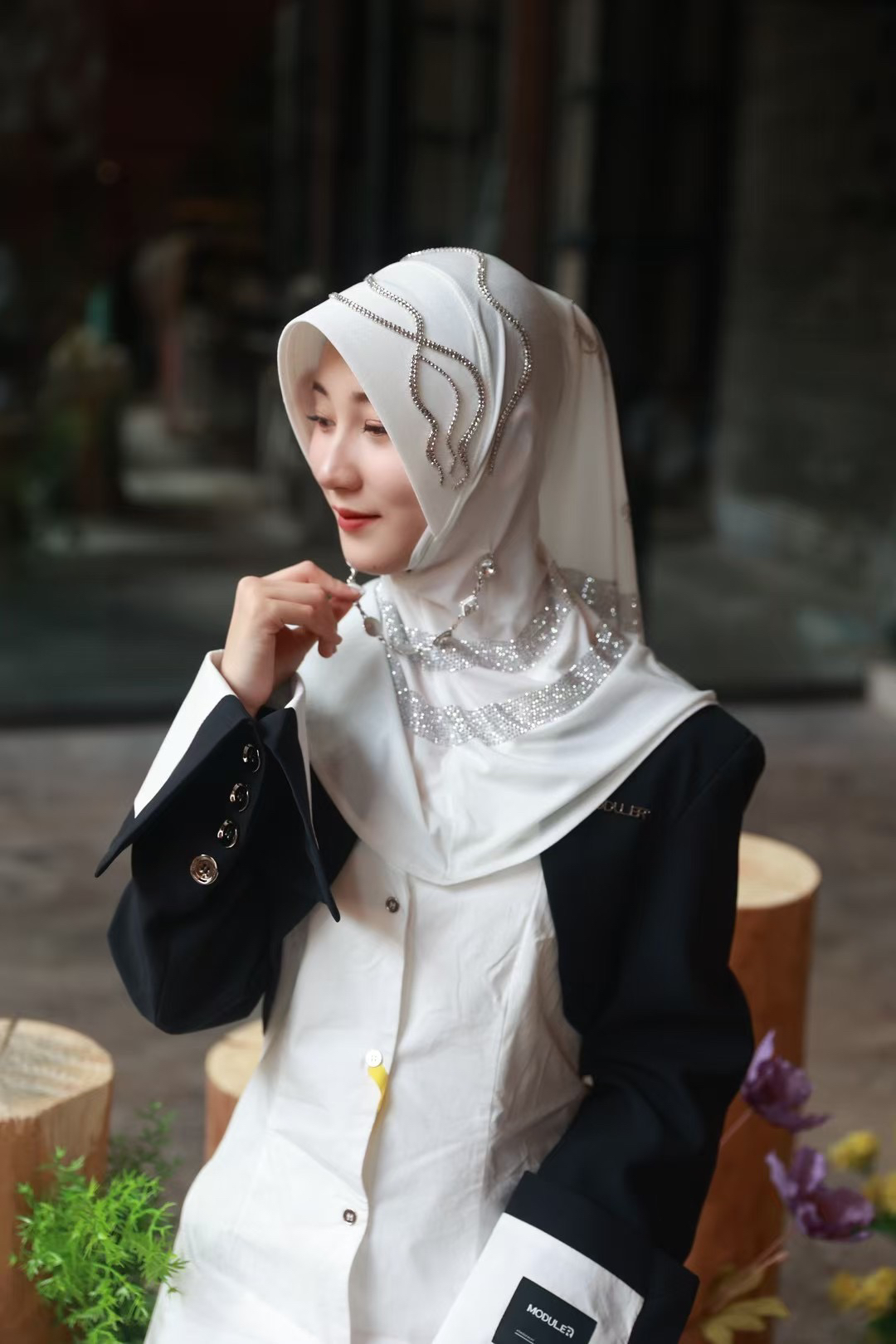 (不退换）轻奢帽沿套头高级头巾