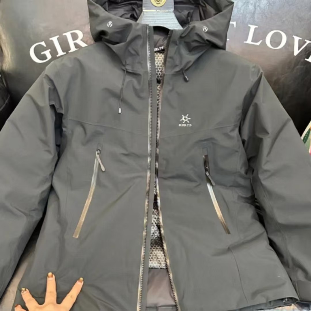 2025冬季新款男士羽绒衣户外加厚保暖连帽纯色冲锋羽绒户外外套