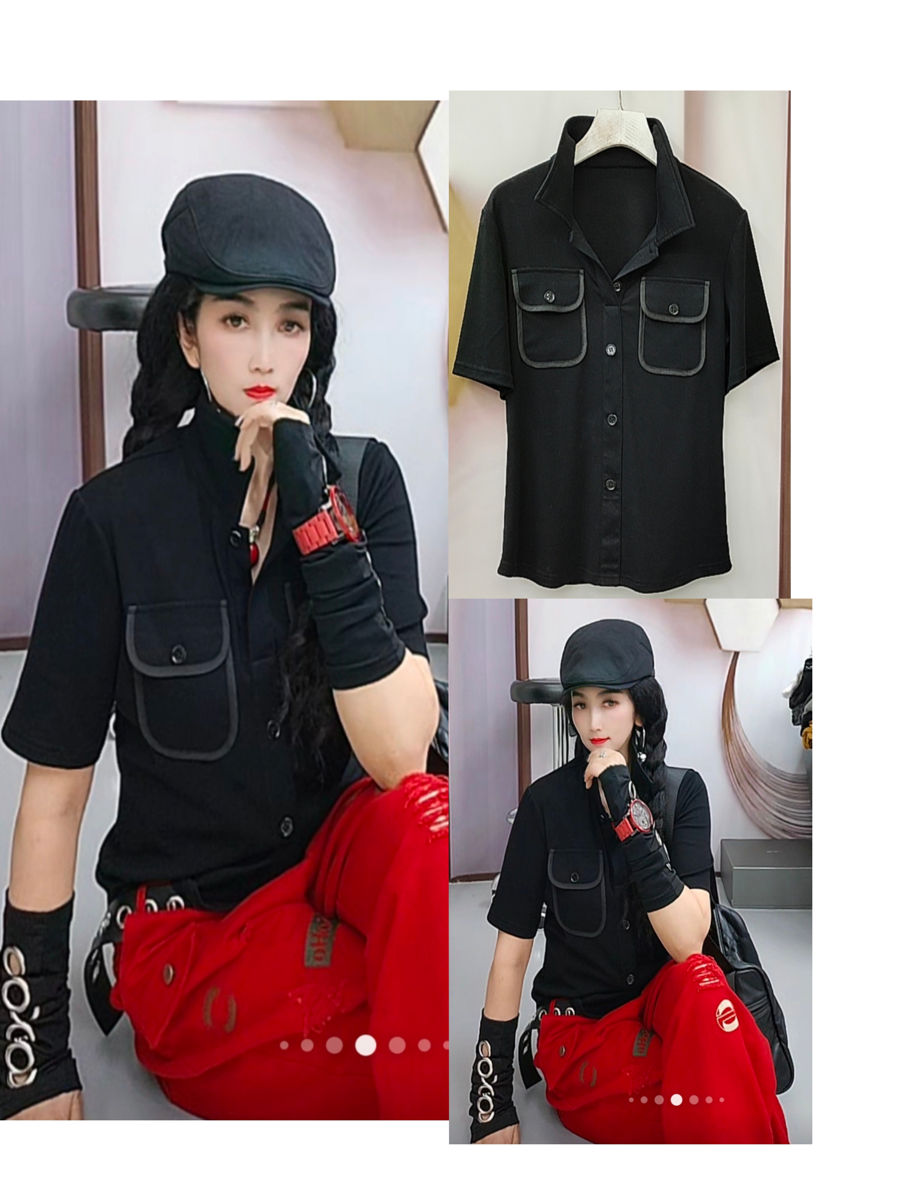 潮牌欧货新款夏季短袖508款时尚百塔休闲宽松