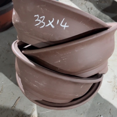 紫砂花盆100-4。33-14。