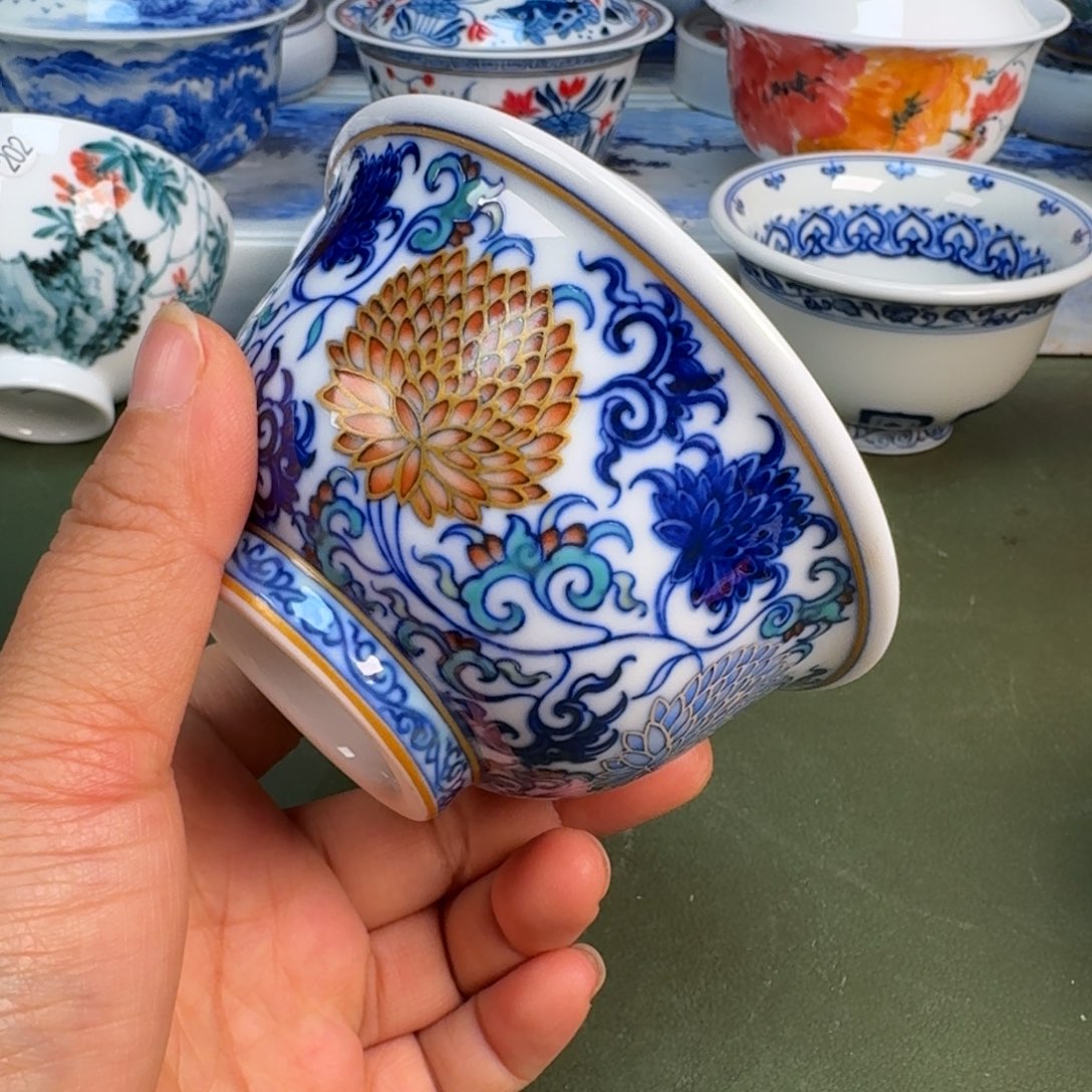 陶景德镇纯手绘茶具圆圆211