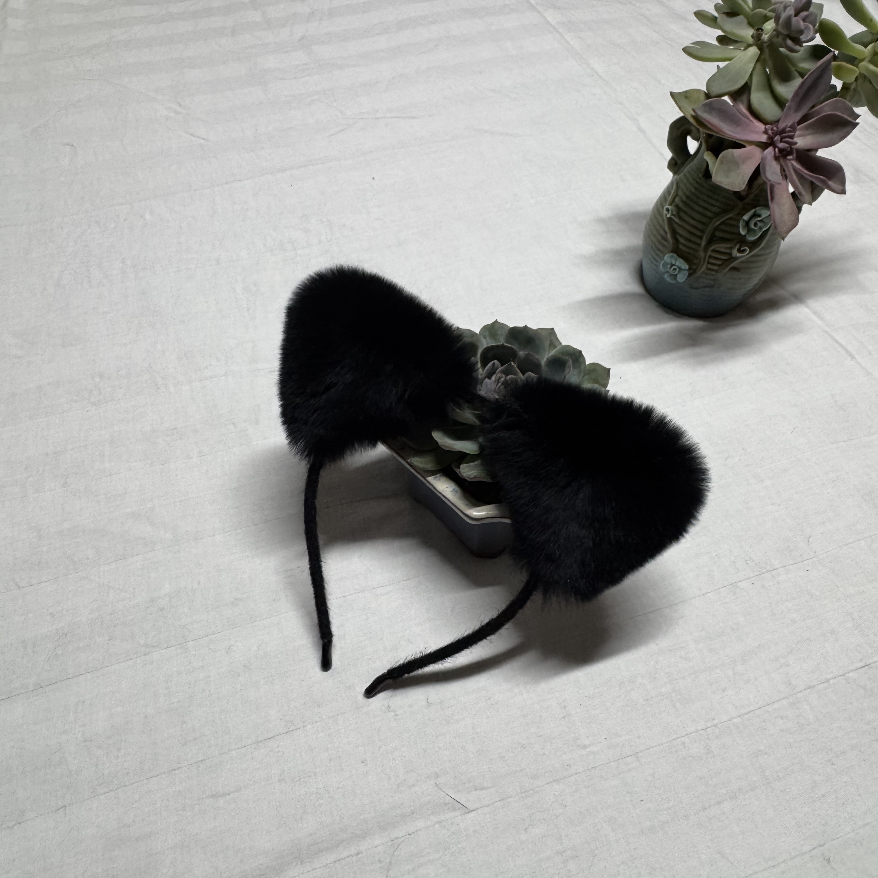 洗脸发箍女獭兔毛毛猫耳朵发饰网红可爱毛绒头饰少女发卡头卡