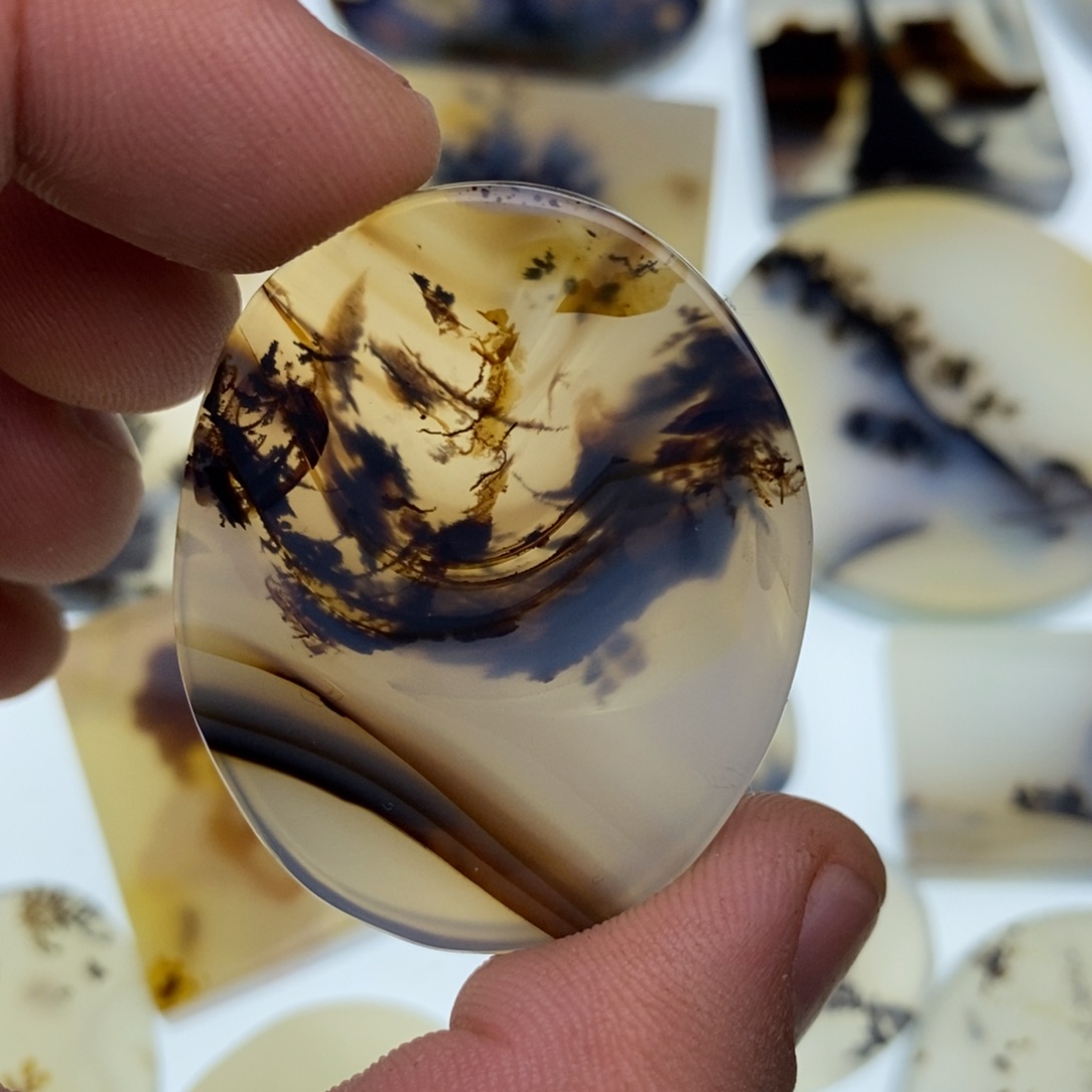 玛瑙/玉髓牌子足银镀金镶嵌