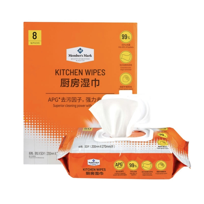 Members Mark/山姆厨房加大湿巾去污去油家用除油家庭清新大包装
