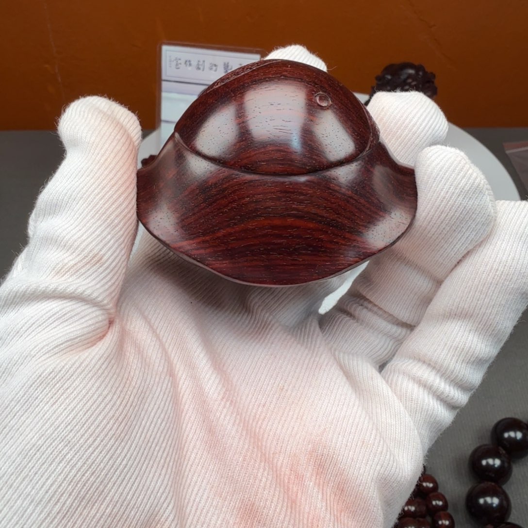 青***華小叶紫檀手串/手链琴料富甲湘工石争