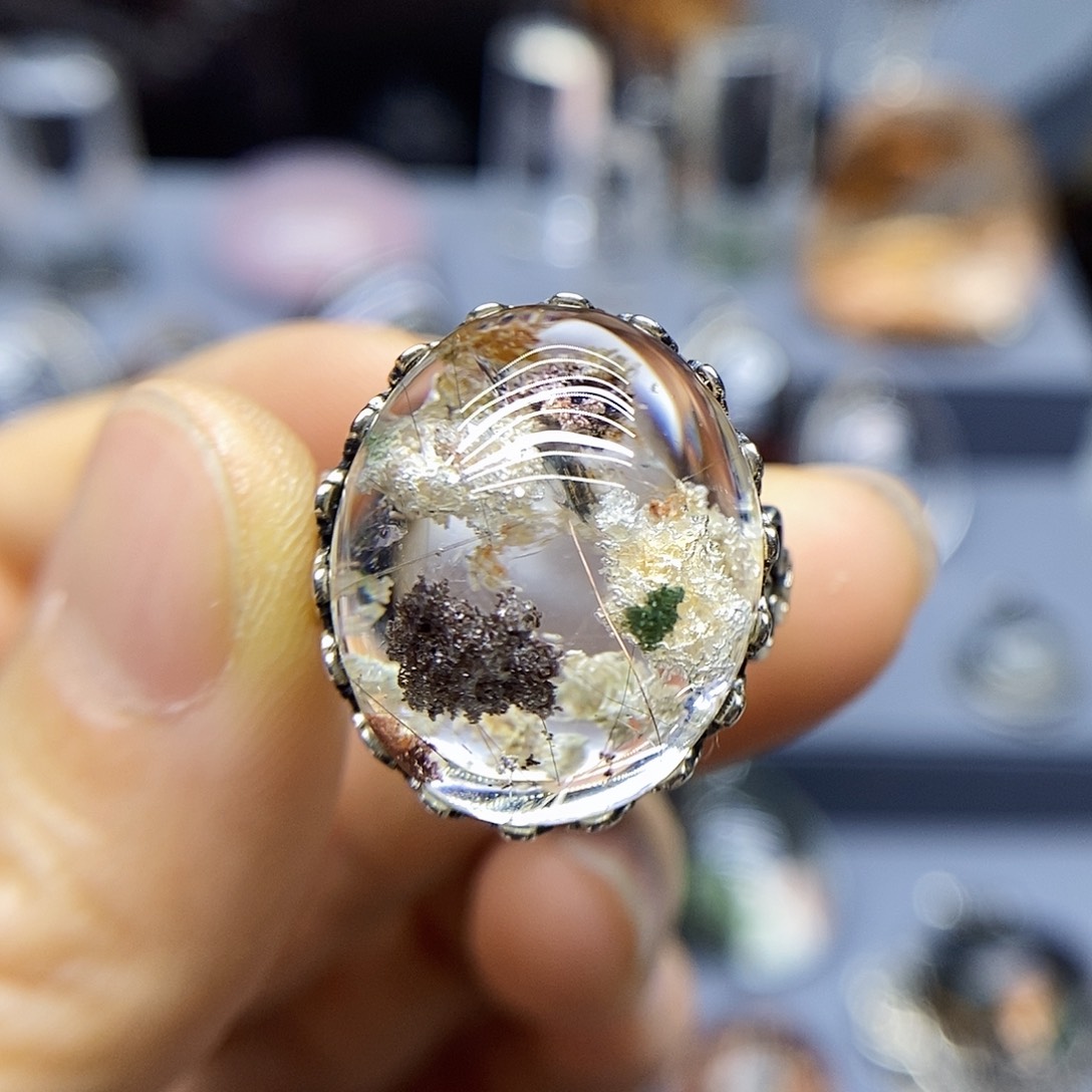 水晶戒指银S925镶嵌不****?水晶