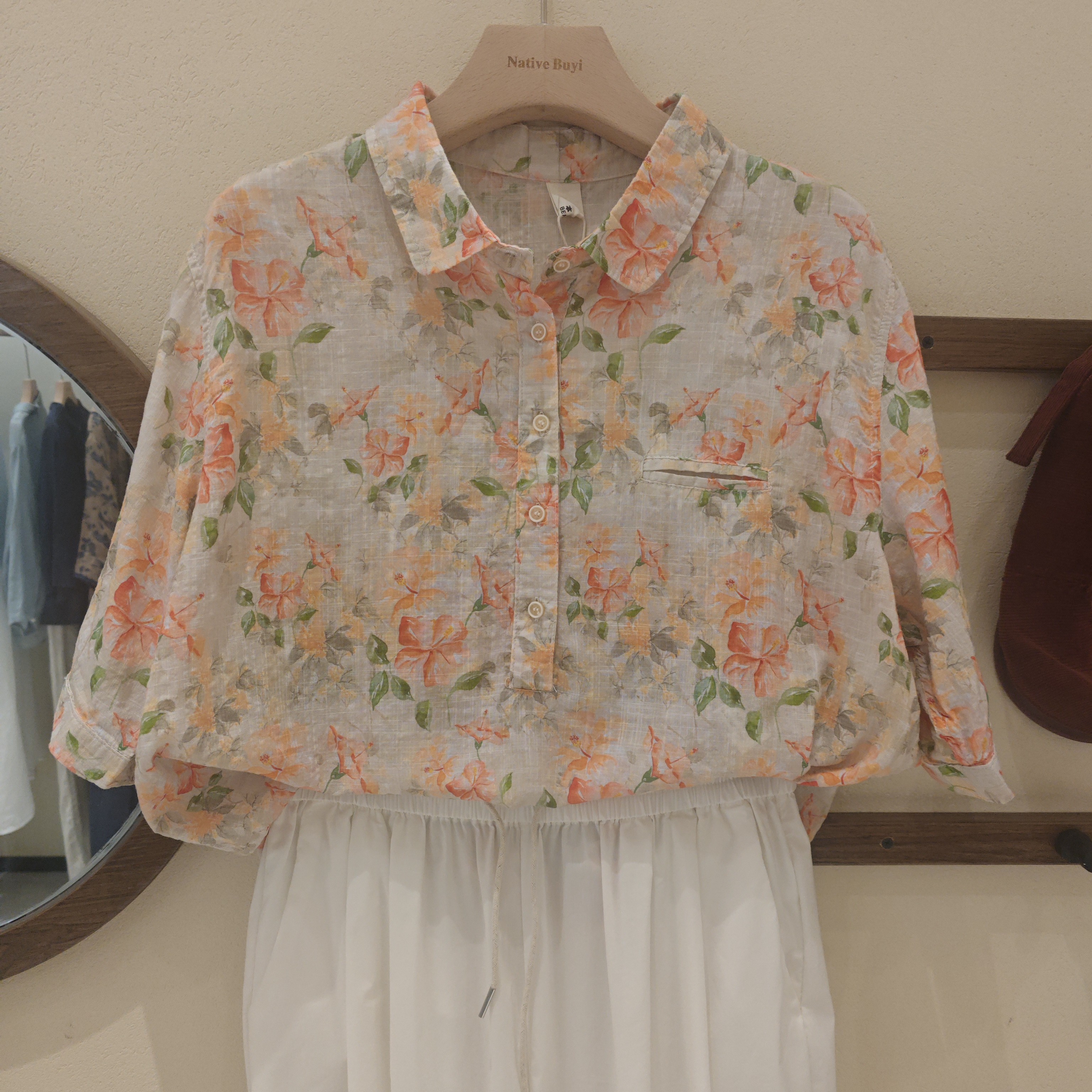 专享棉麻女士衬衫