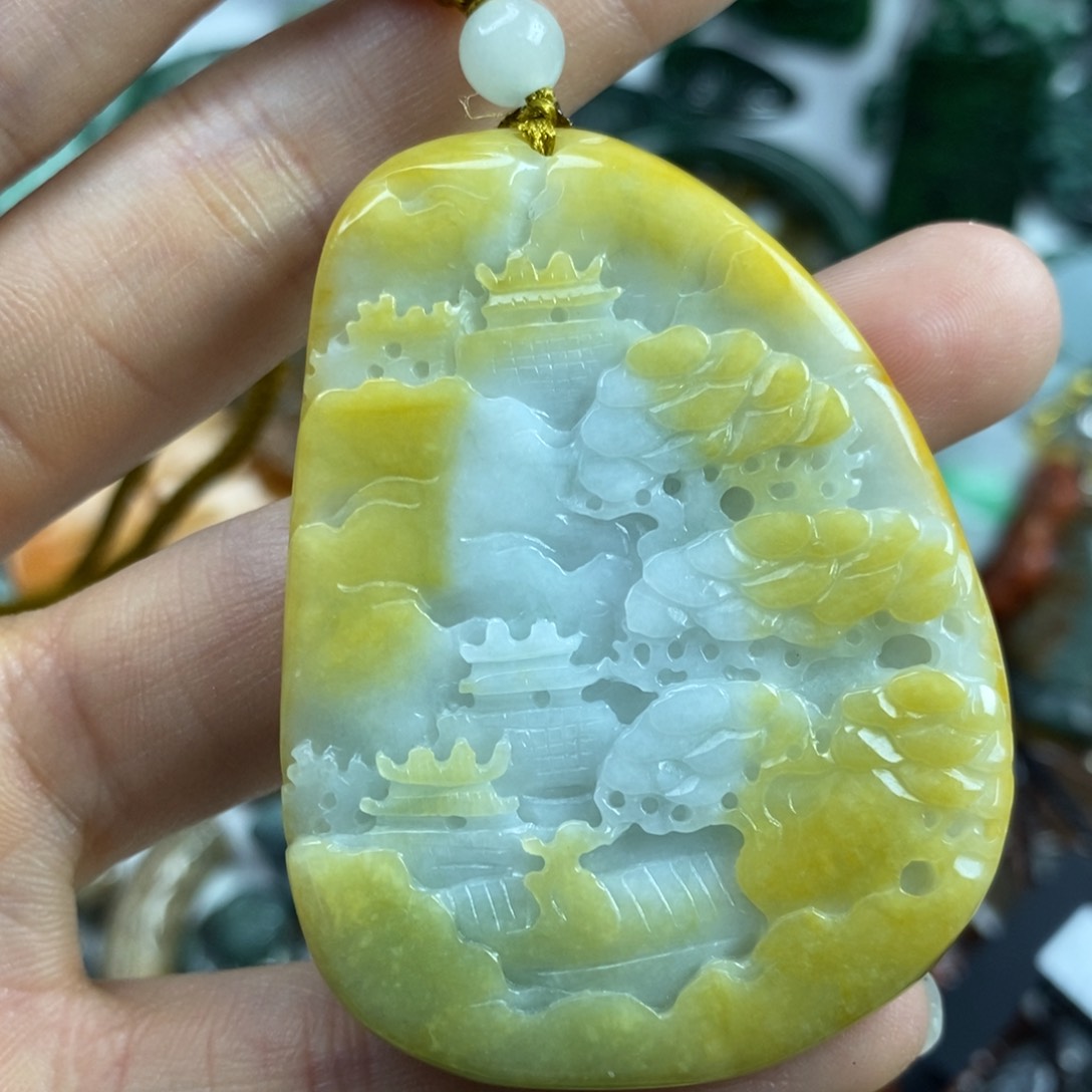 翡翠颈饰未镶嵌吊坠