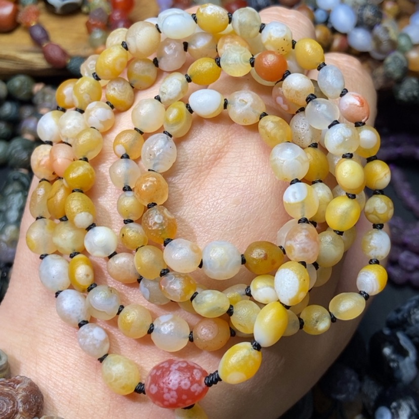 【闪购商品】石材鸡油黄花眼108高品