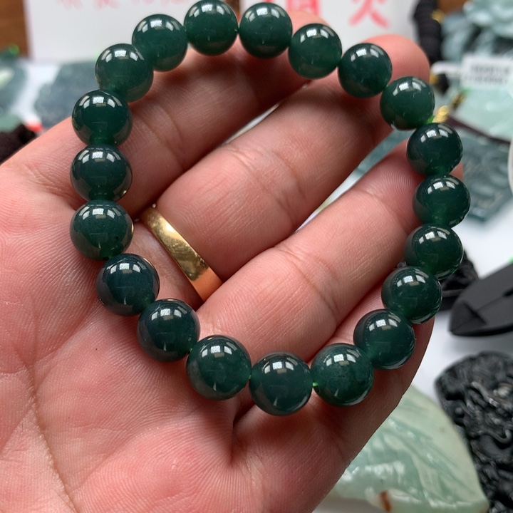 翡翠颈饰未镶嵌保真天然a货翡翠