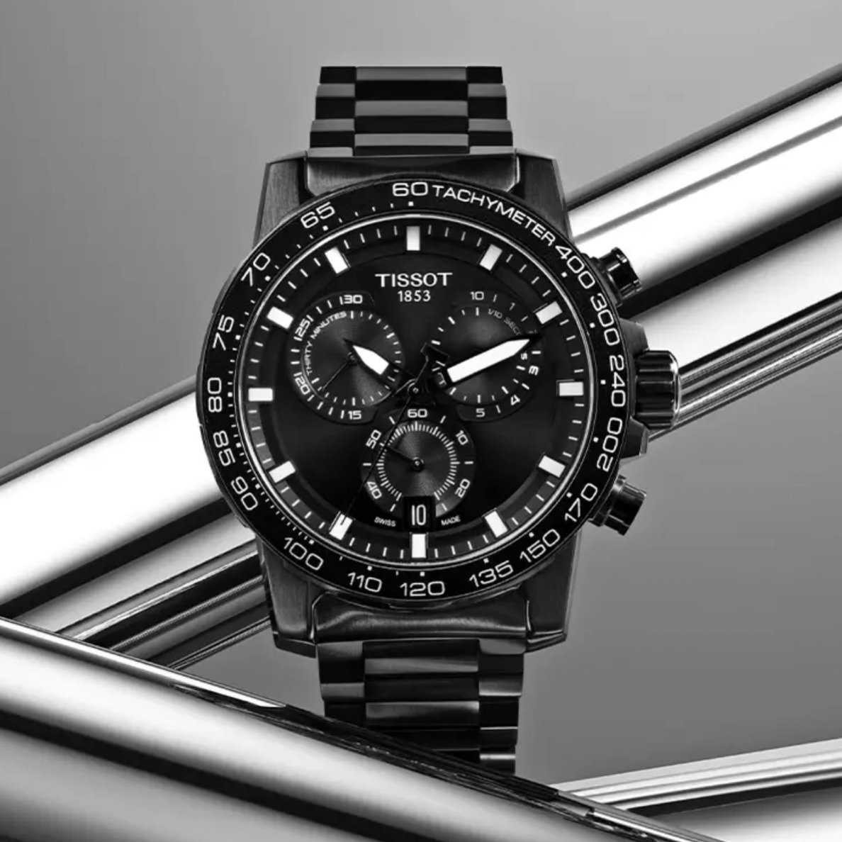 99新 Tissot/天梭 速敢石英男士多功能手表表径45