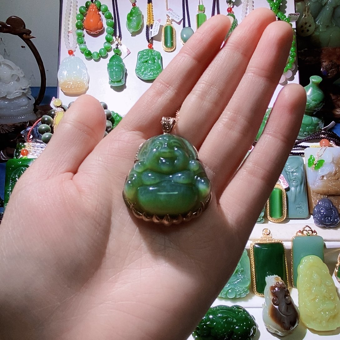 换***风和田玉银S925镶嵌颈饰