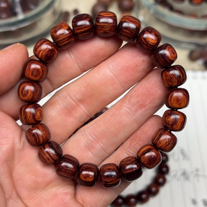 降真香手串/手链海南红降0910老型黑金满纹迦南香