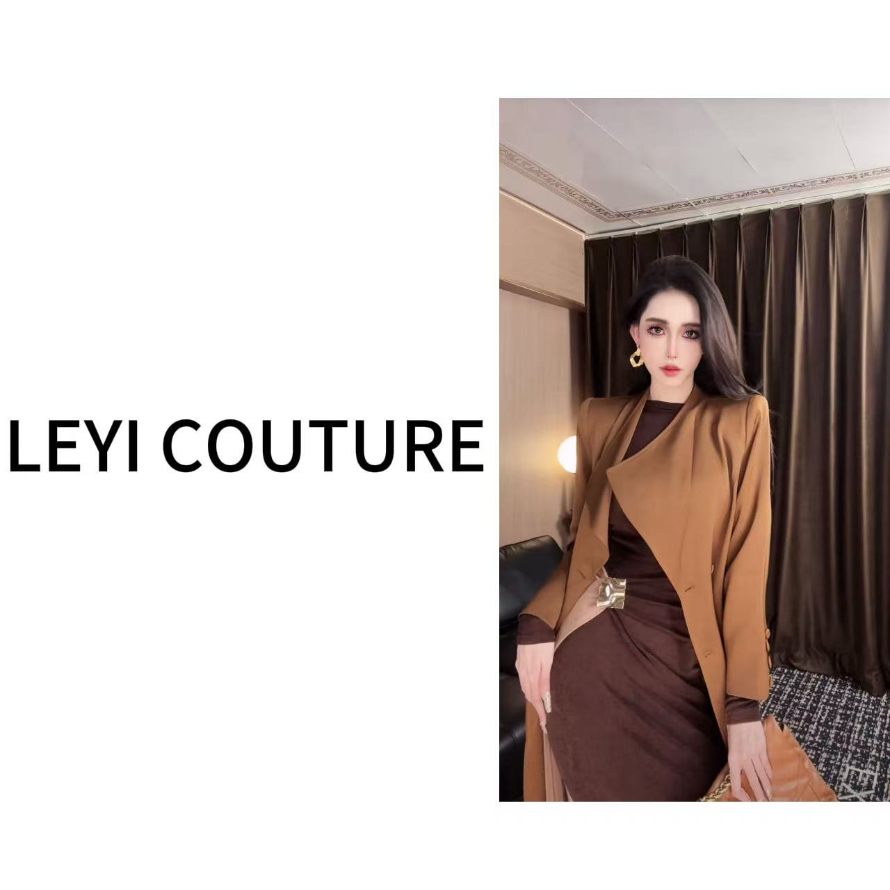 【 LEYI COUTURE】畑畑2025高端气质时尚“秋季上新”大耳朵风衣