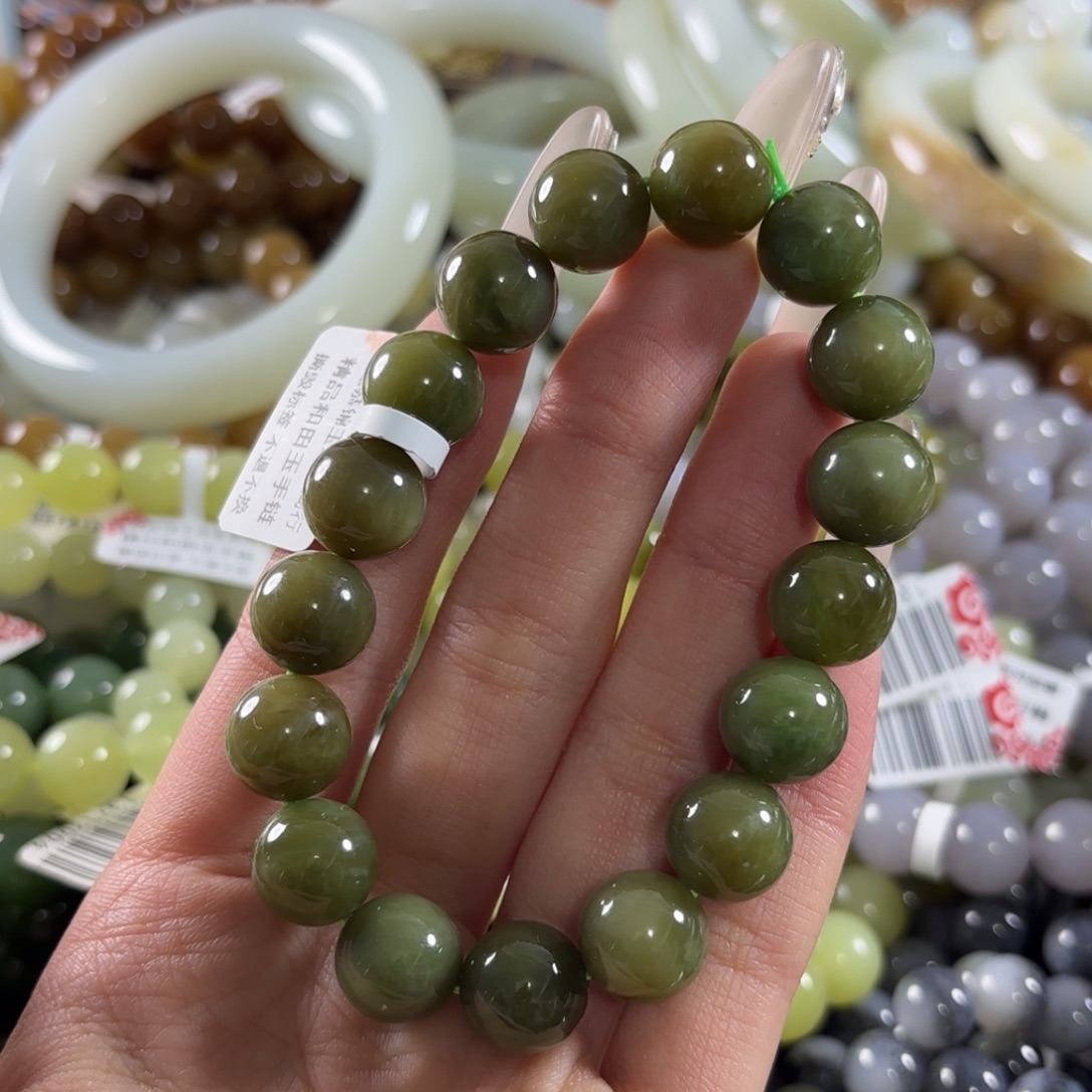 和田玉未镶嵌手链174