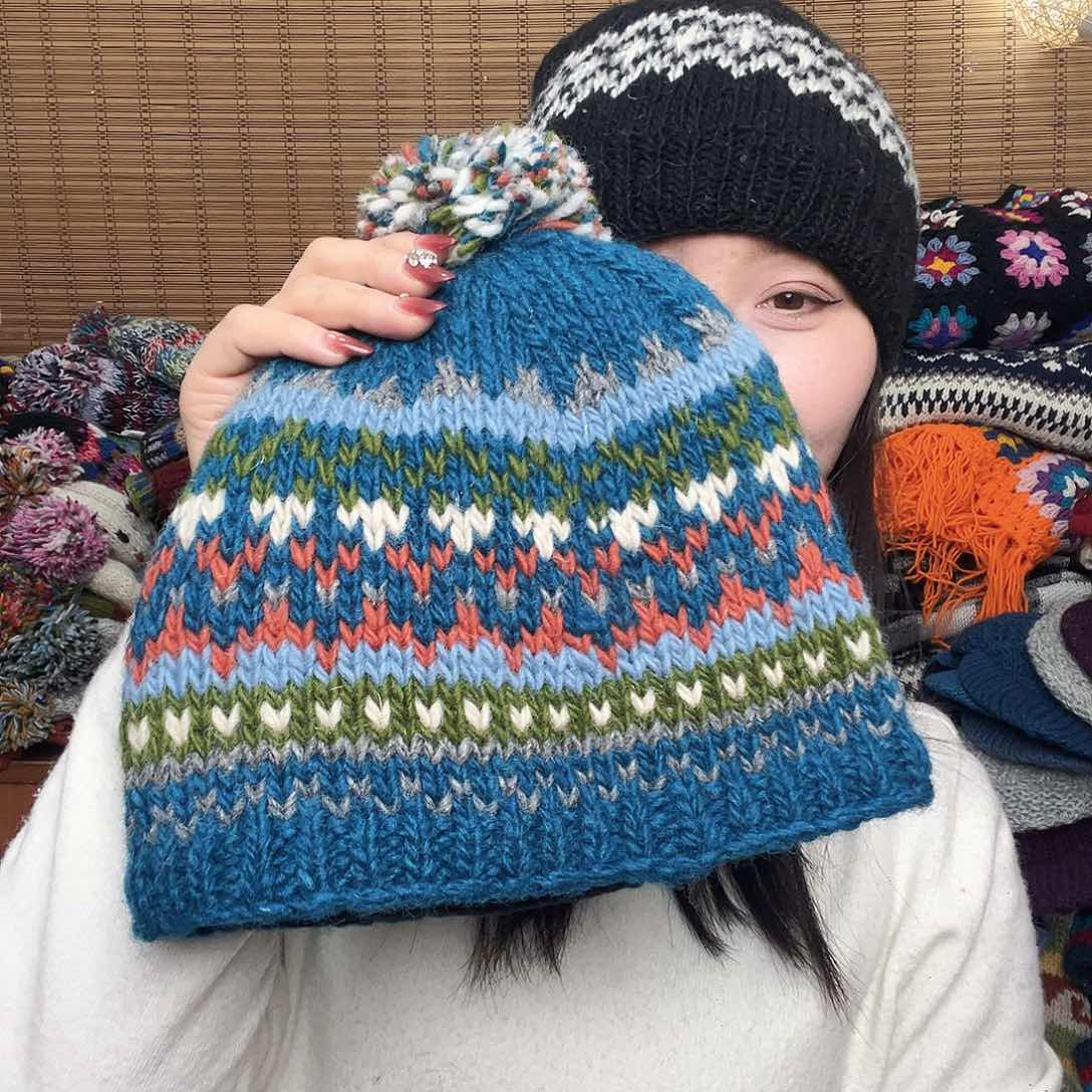 羊毛尼泊尔纯手工帽子371