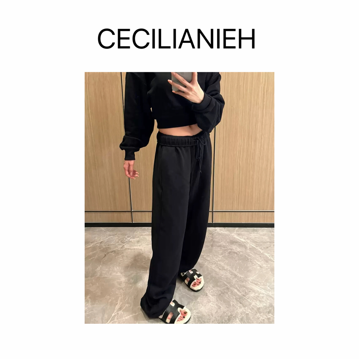 CECILIANIEH |百搭加绒阔腿休闲裤