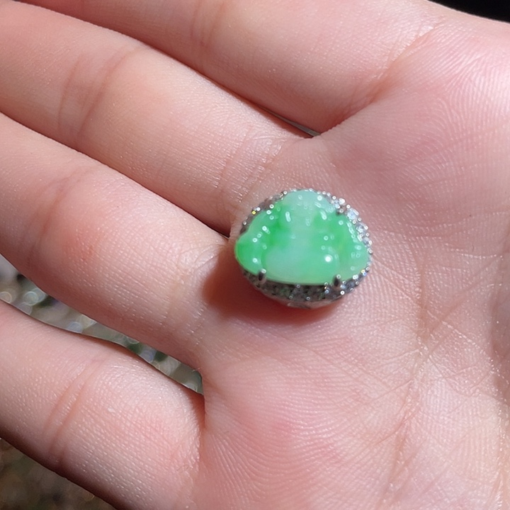 翡翠银S925镶嵌颈饰翡翠